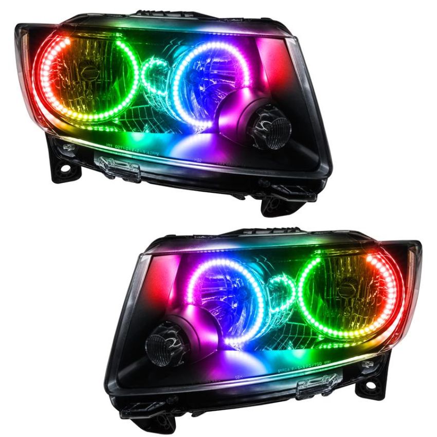 Oracle Lighting 7070-334 SMD Pre-Assembled Headlights, Non-HID, Chrome Bezel, ColorSHIFT - No Controller