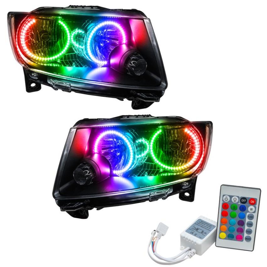 Oracle Lighting 7070-504 SMD Pre-Assembled Headlights, Non-HID, Chrome Bezel, ColorSHIFT(tm) - Simple