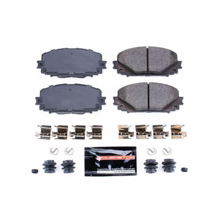 PowerStop Z23-1628 PowerStop - Z23 Daily Driver Carbon-Fiber Ceramic Brake Pads with Hardware Kit