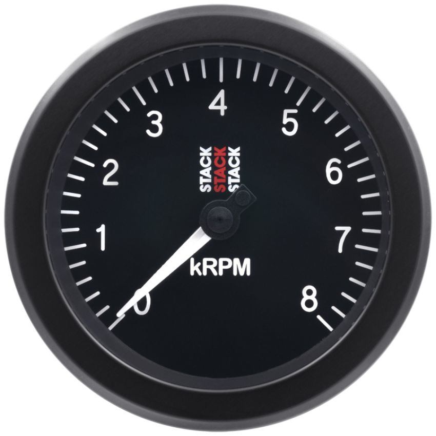 AutoMeter ST100-08 Stack Sport 88mm 0-8K RPM Tachometer - Black