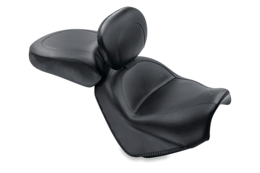 Mustang Motorcycle 79541 Mustang 05-11 Suzuki Boulevard M50 Standard Touring 2PC Seat w/Driver Backrest - Black