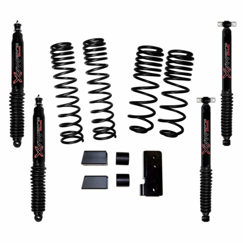Skyjacker JK20BPBLT 2007-2018 Jeep Wrangler JK 2 Door 4WD Long Travel 2in-2.5in Lift Kit w/Black Max Shocks