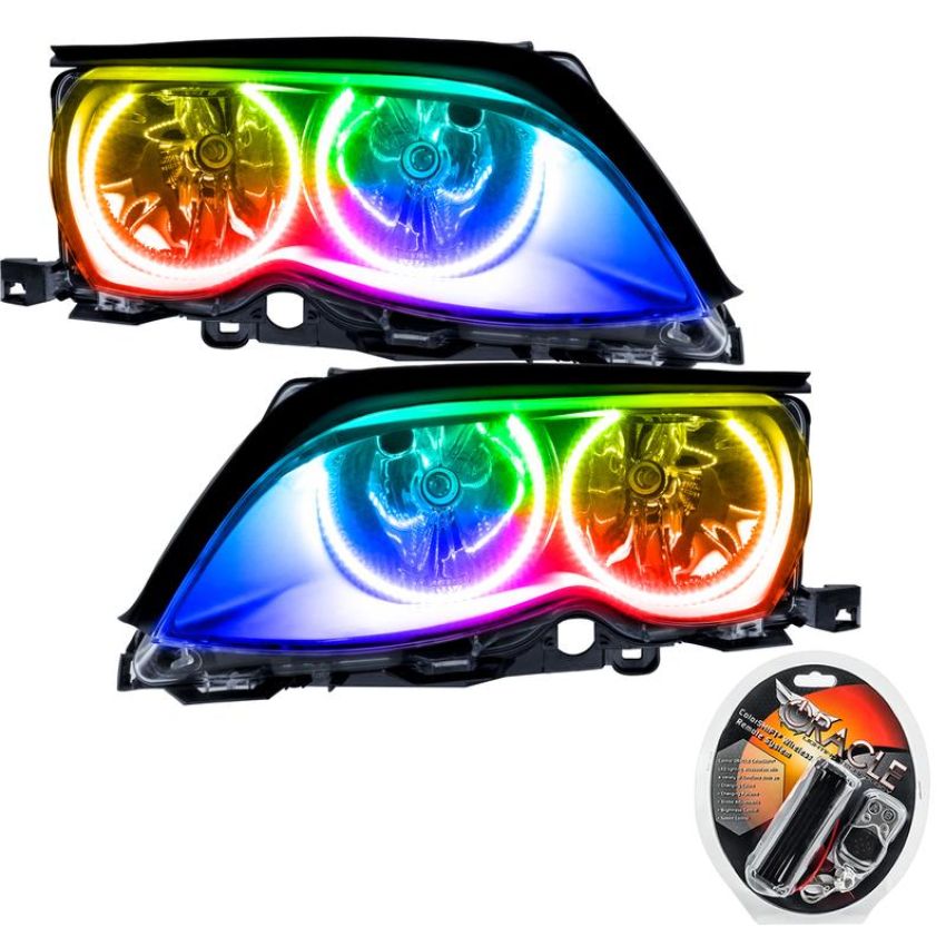 Oracle Lighting 7104-330 SMD Pre-Assembled Headlights, Black Bezel, ColorSHIFT