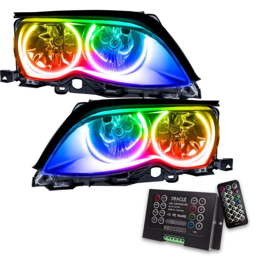 Oracle Lighting 7104-333 SMD Pre-Assembled Headlights, Black Bezel, ColorSHIFT(tm) 2.0