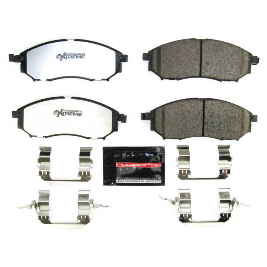 PowerStop Z26-888B PowerStop - Z26 Performance Carbon-Fiber Ceramic Brake Pads with Hardware Kit