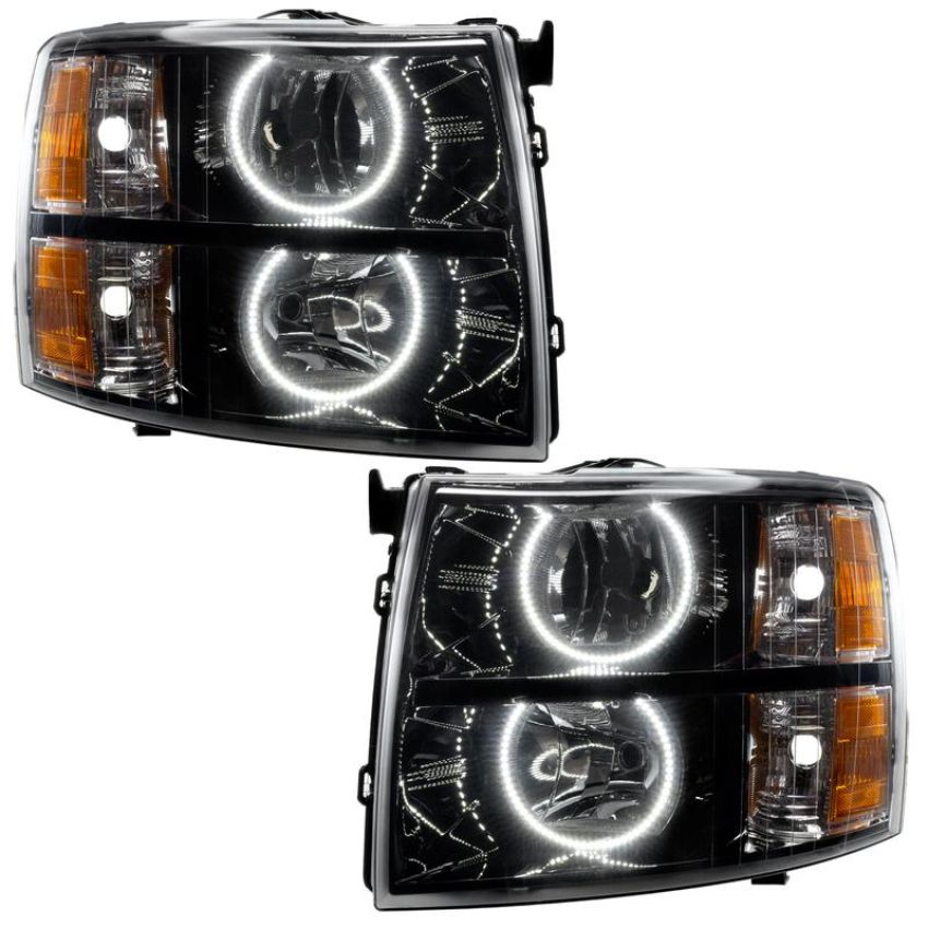 Oracle Lighting 7105-001 SMD Pre-Assembled Headlights, Black, Round Style, White