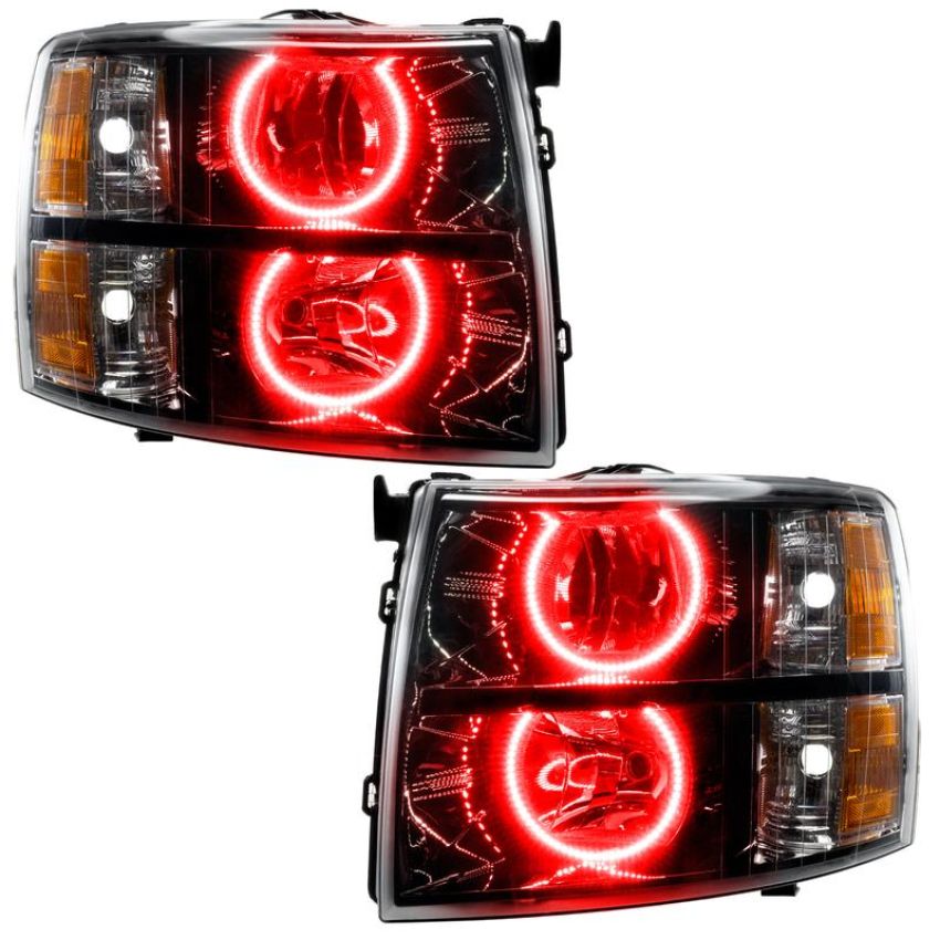 Oracle Lighting 7105-003 SMD Pre-Assembled Headlights, Black, Round Style, Red