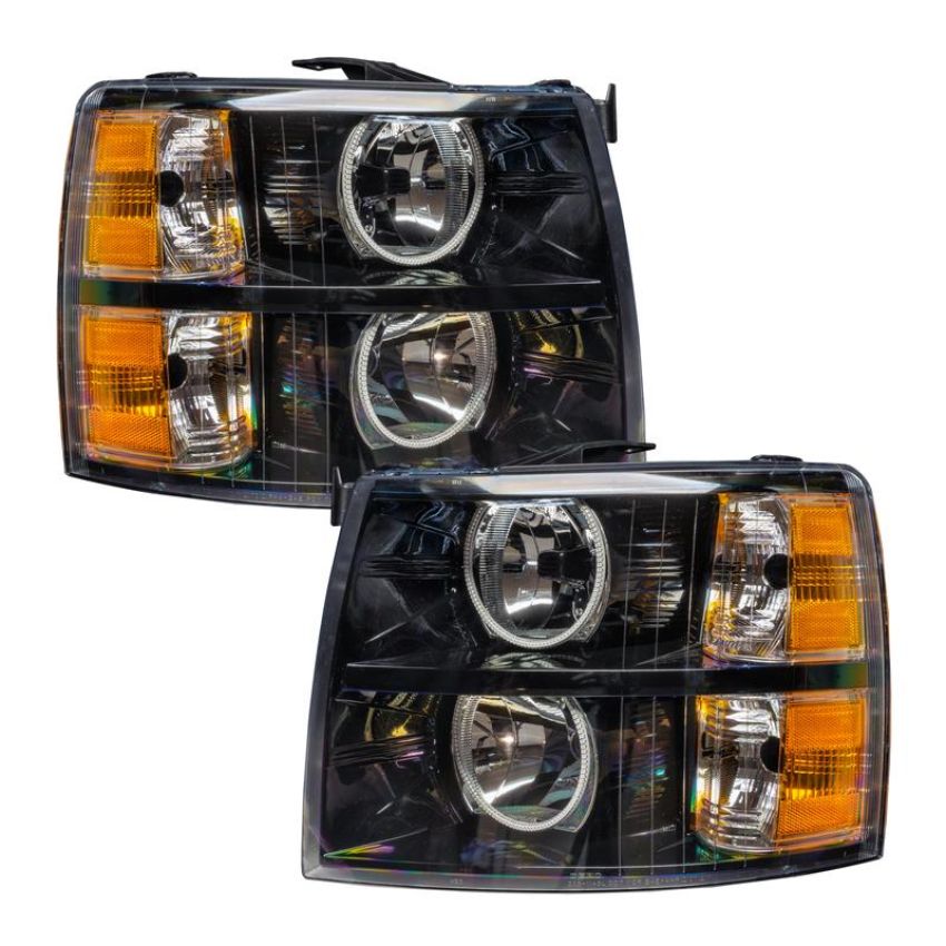 Oracle Lighting 7105-003 SMD Pre-Assembled Headlights, Black, Round Style, Red