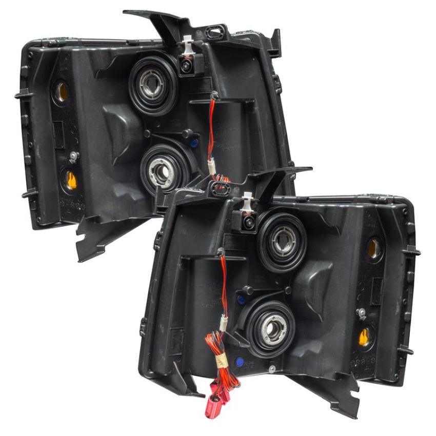 Oracle Lighting 7105-003 SMD Pre-Assembled Headlights, Black, Round Style, Red