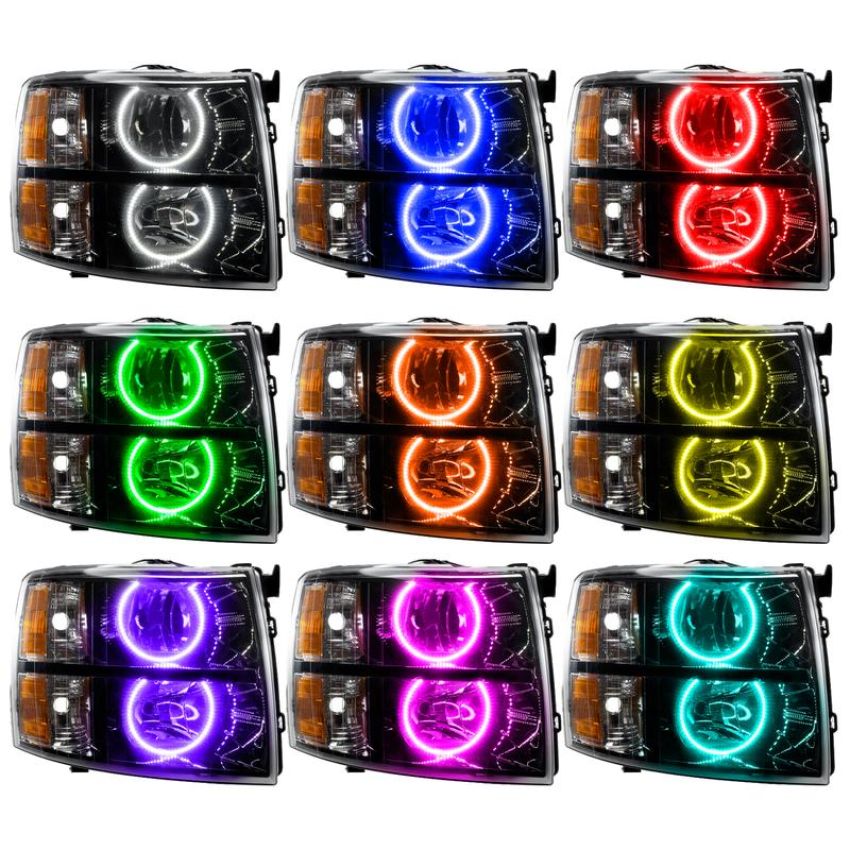Oracle Lighting 7105-334 SMD Pre-Assembled Headlights, Black Bezel, ColorSHIFT(tm) - No Controller