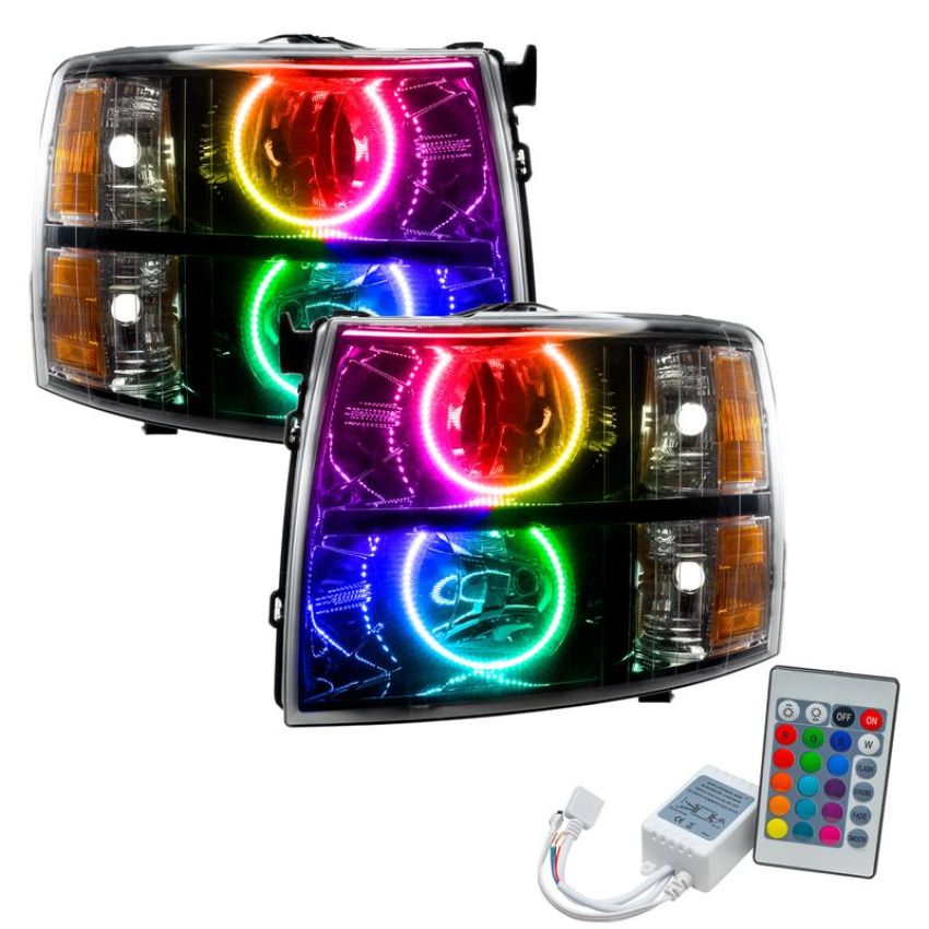 Oracle Lighting 7105-504 SMD Pre-Assembled Headlights, Black Bezel, Round Style, ColorSHIFT(tm) - Simple