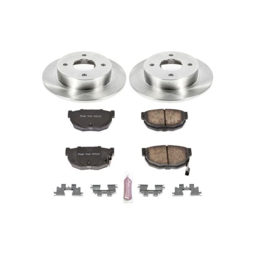 PowerStop KOE659 OE Stock Replacement Low-Dust Ceramic Brake Pad and Rotor Kit