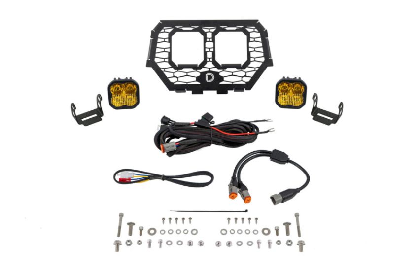 Diode Dynamics DD7860 14-18 Polaris RZR XP Stage Series LED Grille Kit - Pro Yellow Combo