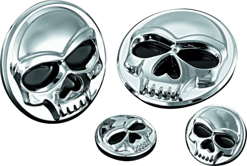 Kuryakyn 1492 Replacement Components Zombie Medallions 1in Diameter Chrome
