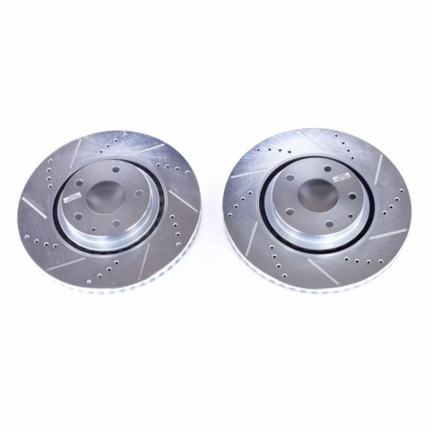 PowerStop JBR1741XPR PowerStop Evolution Performance Drilled, Slotted & Plated Brake Rotor Pair