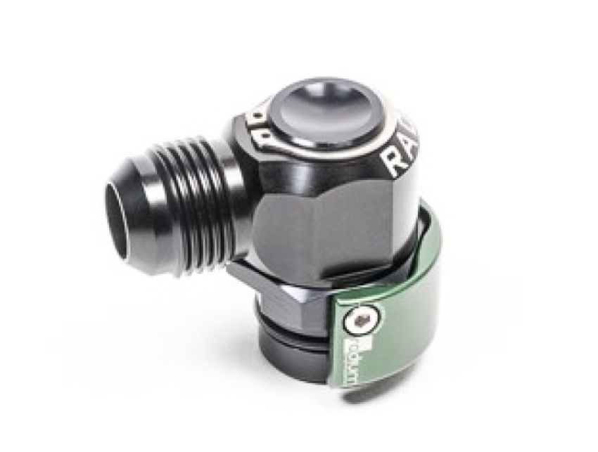 Radium Engineering 20-0748 V2 QUICK CONNECT, 19MM MALE TO 10AN MALE 90DEG