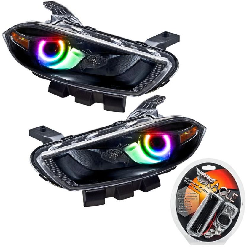 Oracle Lighting 7142-330 SMD Pre-Assembled Headlights, HID Style, Black Bezel, ColorSHIFT