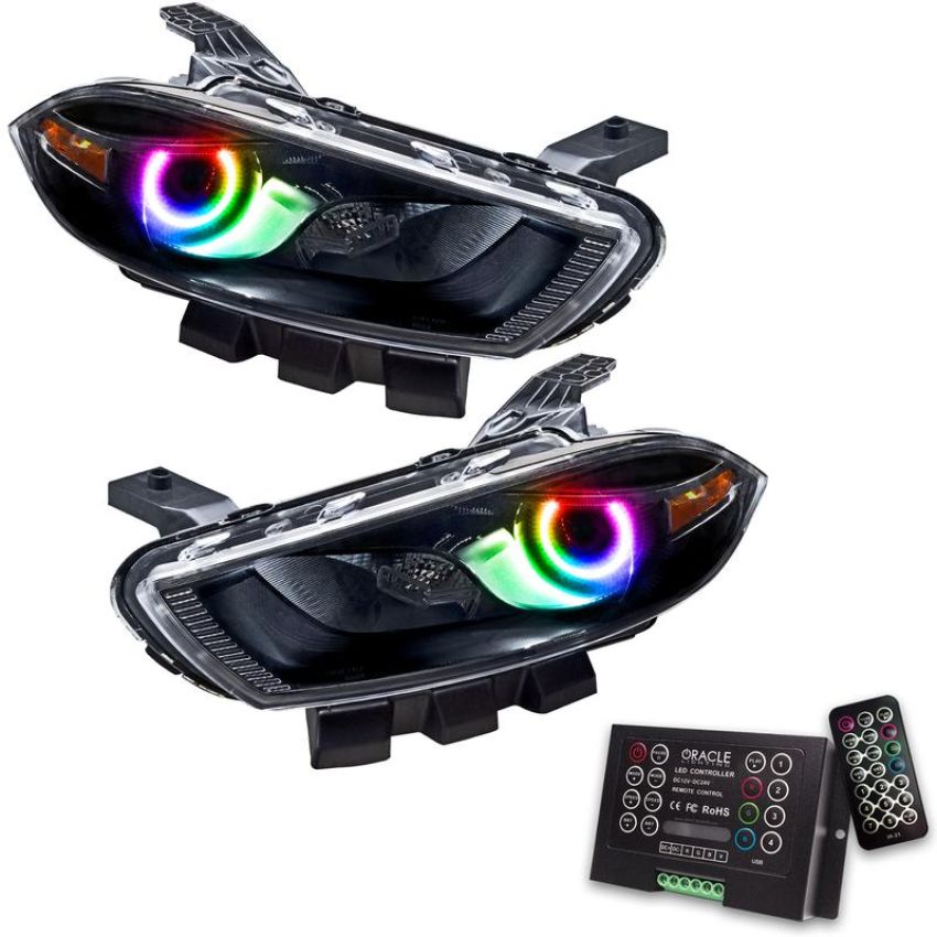 Oracle Lighting 7142-333 SMD Pre-Assembled Headlights, HID Style, Black Bezel, ColorSHIFT(tm) 2.0