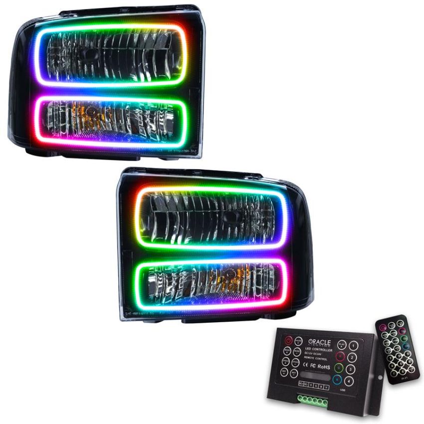 Oracle Lighting 7147-333 SMD Pre-Assembled Headlights, Black Bezel, ColorSHIFT(tm) 2.0
