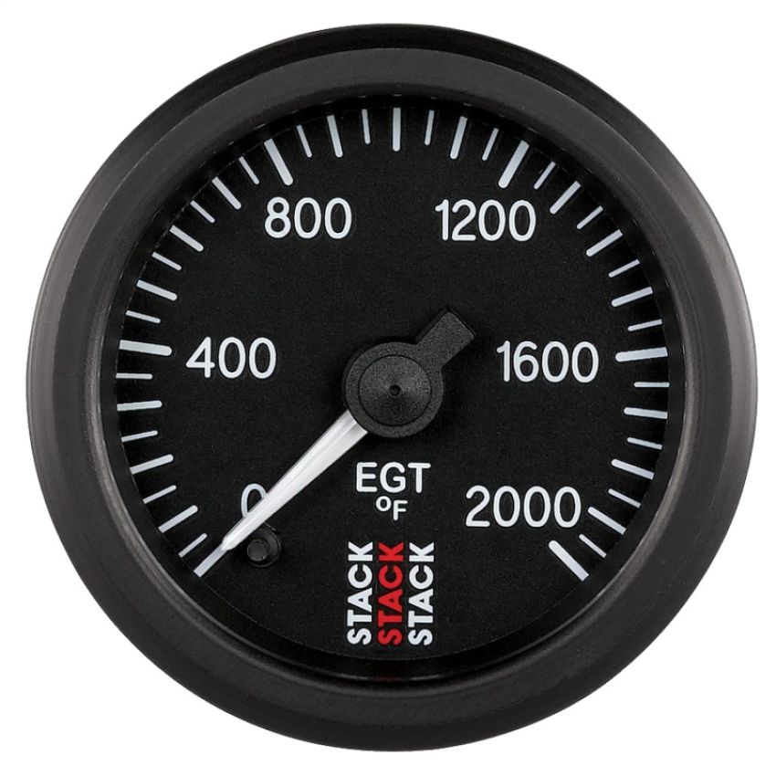 AutoMeter ST3314 Stack 52mm 0-2000 Deg F Pro Stepper Motor Exhaust Gas Temp Gauge - Black