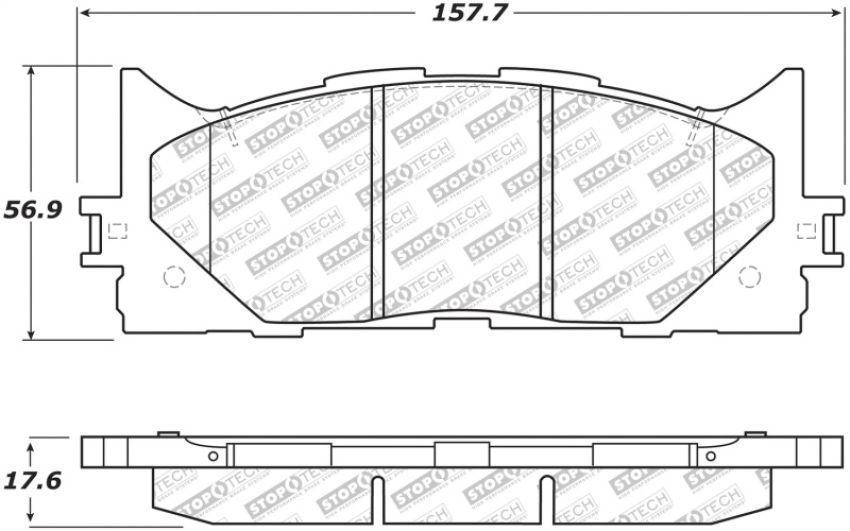 Stoptech 305.12930 Street Select Brake Pads - Front