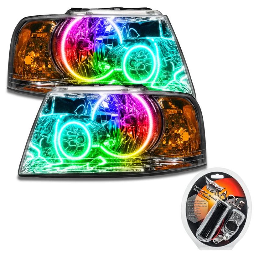 Oracle Lighting 7153-330 SMD Pre-Assembled Headlights, Chrome Bezel, ColorSHIFT