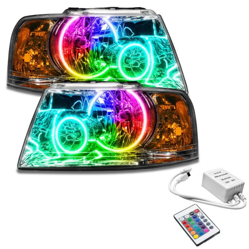 Oracle Lighting 7153-504 SMD Pre-Assembled Headlights, Chrome Bezel, ColorSHIFT(tm) - Simple