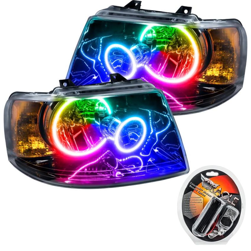 Oracle Lighting 7154-330 SMD Pre-Assembled Headlights, Black Bezel, ColorSHIFT