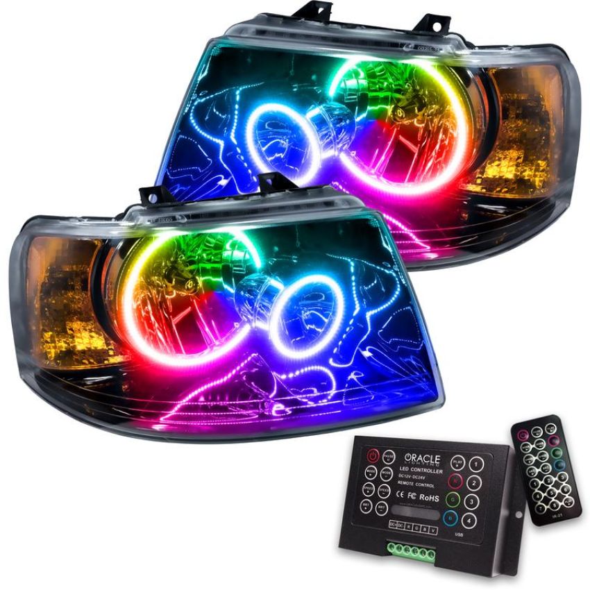 Oracle Lighting 7154-333 SMD Pre-Assembled Headlights, Black Bezel, ColorSHIFT(tm) 2.0