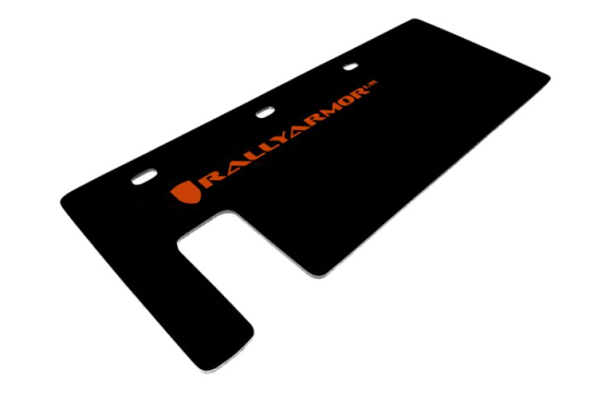 Rally Armor MF35-UR-BLK/OR Black Mud Flap/Orange Logo