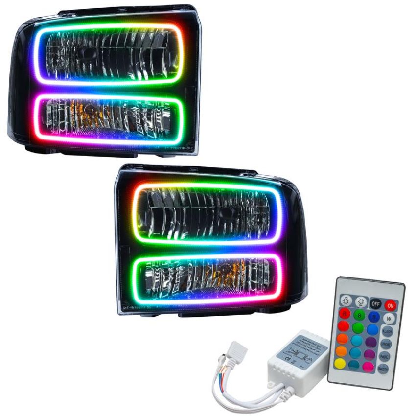 Oracle Lighting 7161-504 SMD Pre-Assembled Headlights, Black Bezel, ColorSHIFT(tm) - Simple