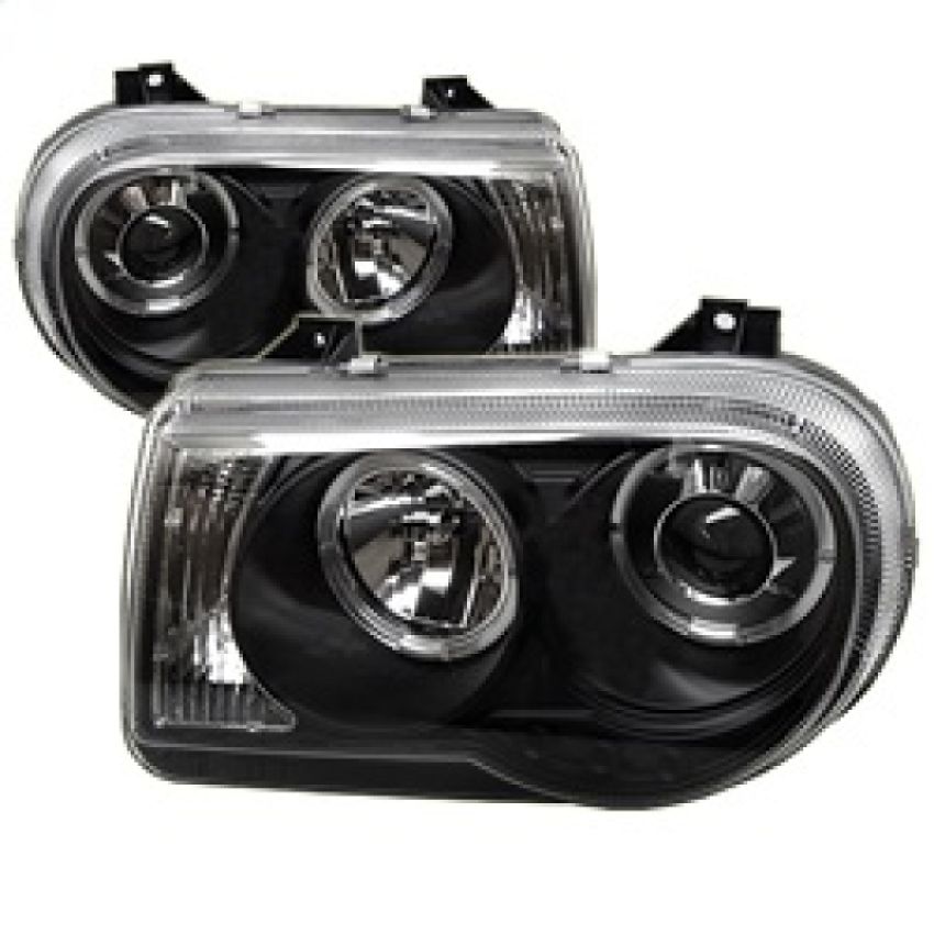 SPYDER 5009135 Projector Headlights - LED Halo - Black