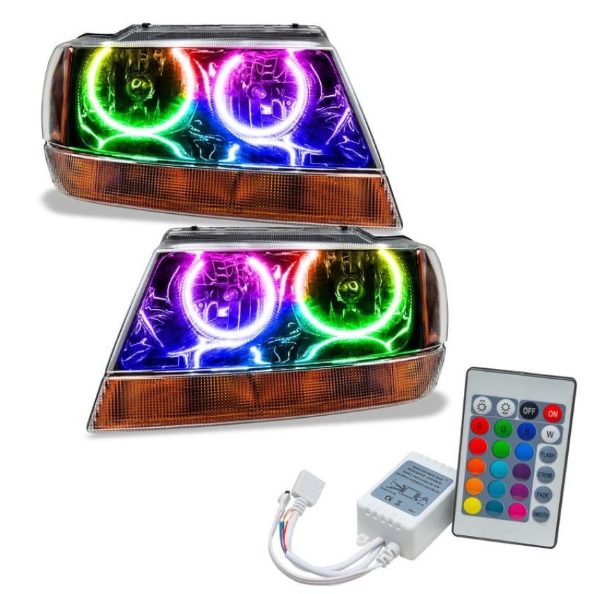 Oracle Lighting 7167-504 SMD Pre-Assembled Headlights, Black Bezel, ColorSHIFT(tm) - Simple