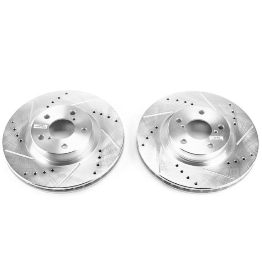PowerStop JBR1758XPR PowerStop Evolution Performance Drilled, Slotted & Plated Brake Rotor Pair