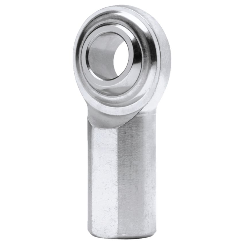 QA1 MGFL14T G Series 2-Pc Rod End - Female/Left Hand - 14mm Bore x M14x2.0 - Stainless Steel w/PTFE