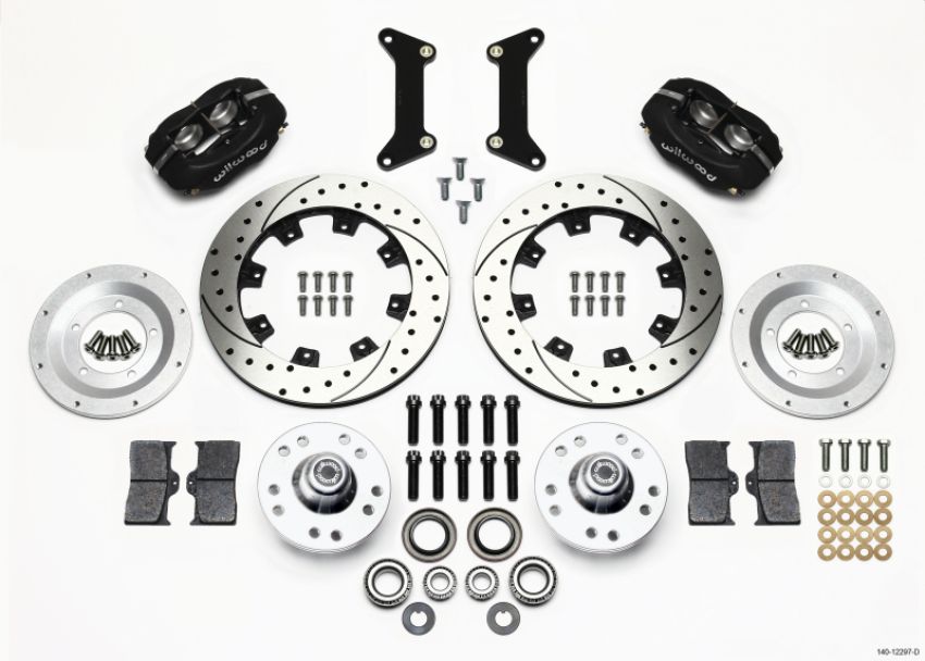 Wilwood 140-12297-D Forged Dynalite Front Kit 12.19in Drilled 79-87 GM G Body