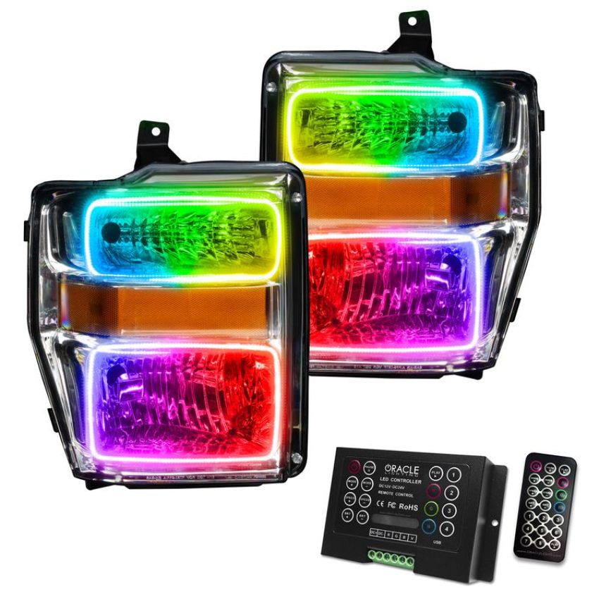 Oracle Lighting 7189-333 SMD Pre-Assembled Headlights, Chrome Bezel, ColorSHIFT(tm) 2.0