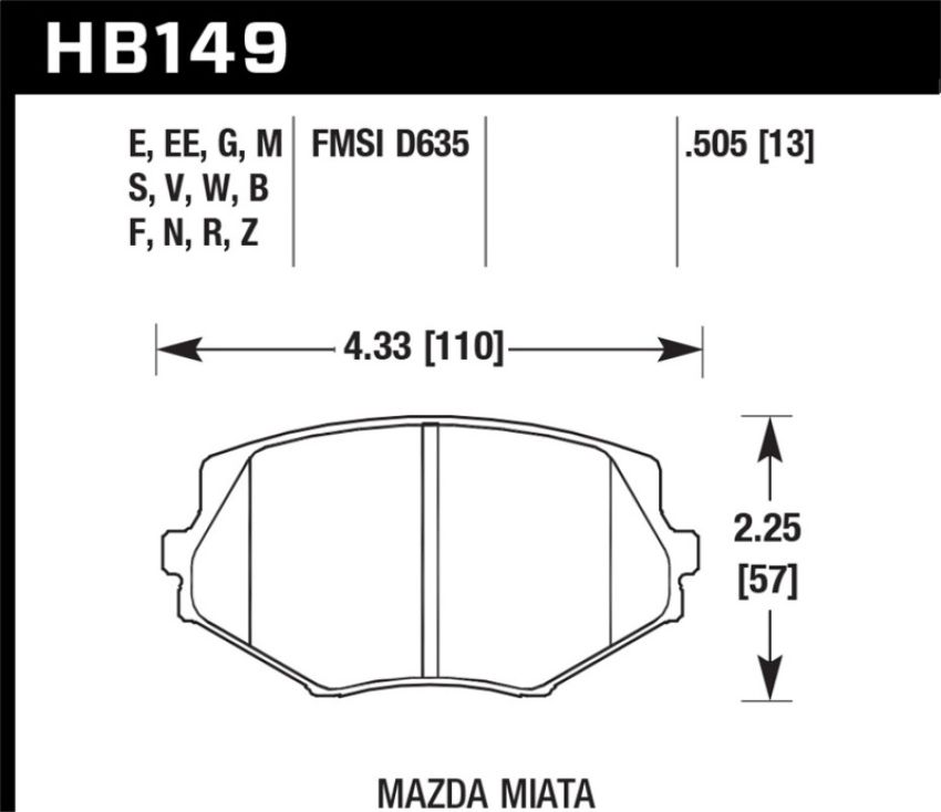 Hawk Performance HB149D.505 ER-1 Disc Brake Pad