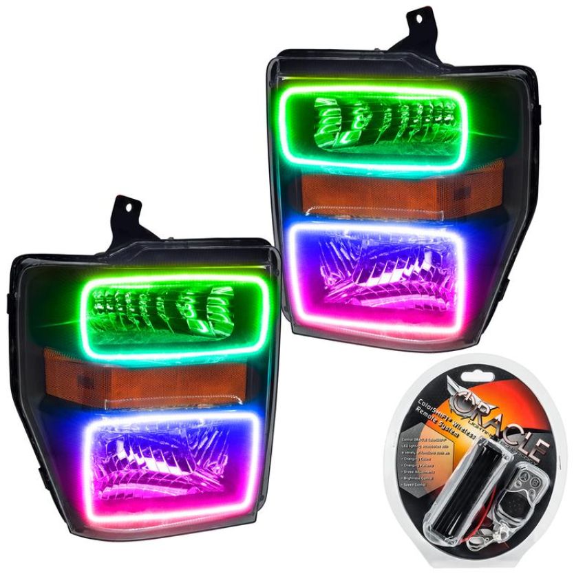 Oracle Lighting 7190-330 SMD Pre-Assembled Headlights, Black Bezel, ColorSHIFT