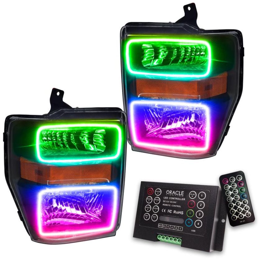 Oracle Lighting 7190-333 SMD Pre-Assembled Headlights, Black Bezel, ColorSHIFT(tm) 2.0