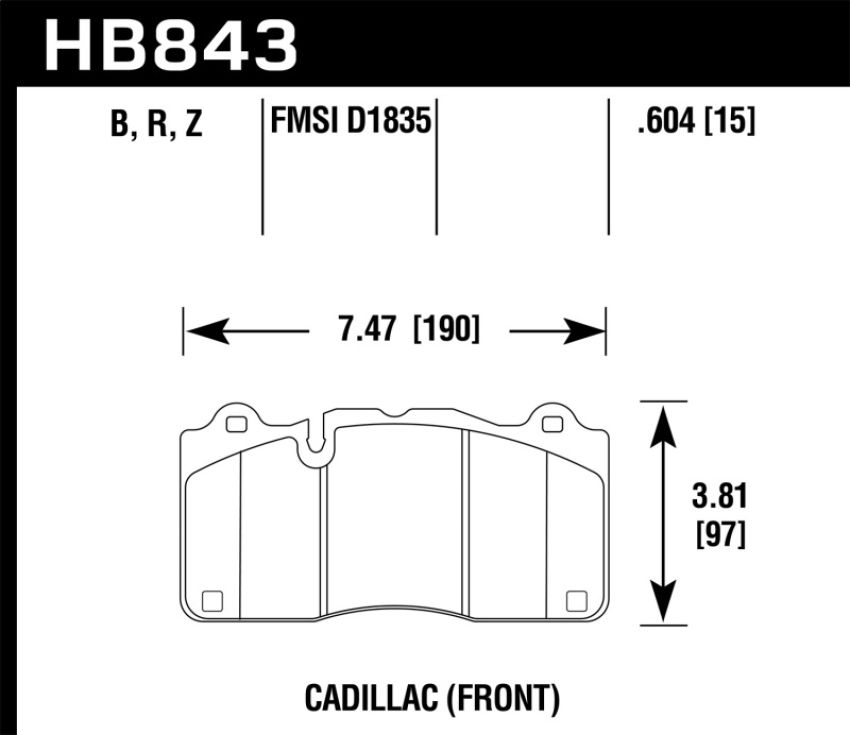 Hawk Performance HB843Z.604 Performance Ceramic Disc Brake Pad