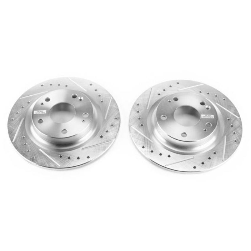 PowerStop JBR1747XPR PowerStop Evolution Performance Drilled, Slotted & Plated Brake Rotor Pair
