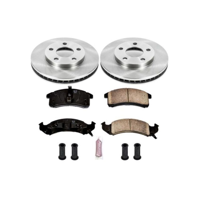 PowerStop KOE1532 OE Stock Replacement Low-Dust Ceramic Brake Pad and Rotor Kit