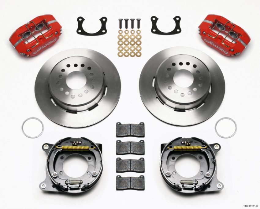 Wilwood 140-13181-R Dynapro Lug Mount P/S Park Brake Kit Red New Big Ford 2.50in Offset