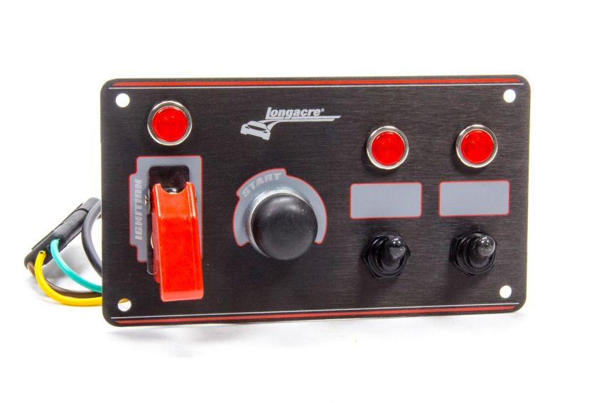 LONGACRE LON52-44867 Ignition Panel Black w/2 Acc. and Pilot Light