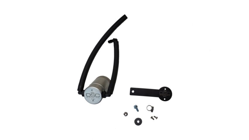 J&L 2022 Nissan Frontier 3.8L V6 Passenger Side Oil Separator 3.0 - Clear Anodized