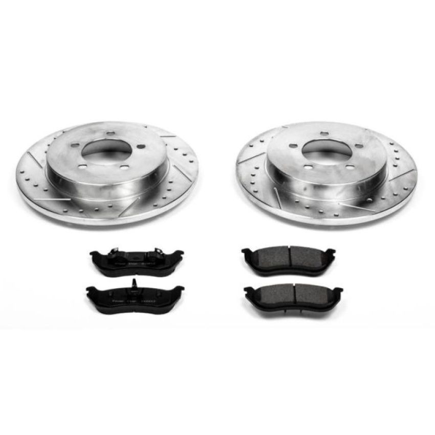 PowerStop K3150 Z23 Daily Driver Carbon-Fiber Ceramic Brake Pad and Drilled & Slotted Rotor Kit