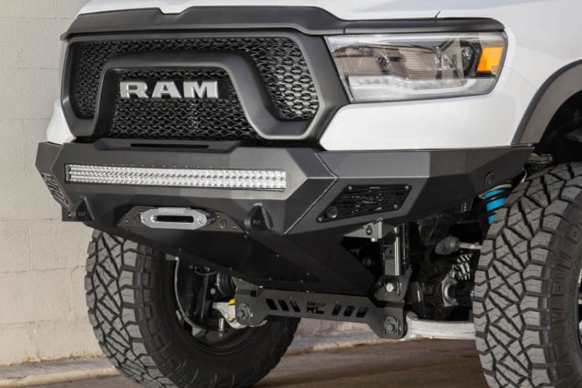 Addictive Desert Designs F611422770103 2019 Ram Rebel 1500 Stealth Fighter Fr Bumper w/Winch&Parking Sensor Mounts