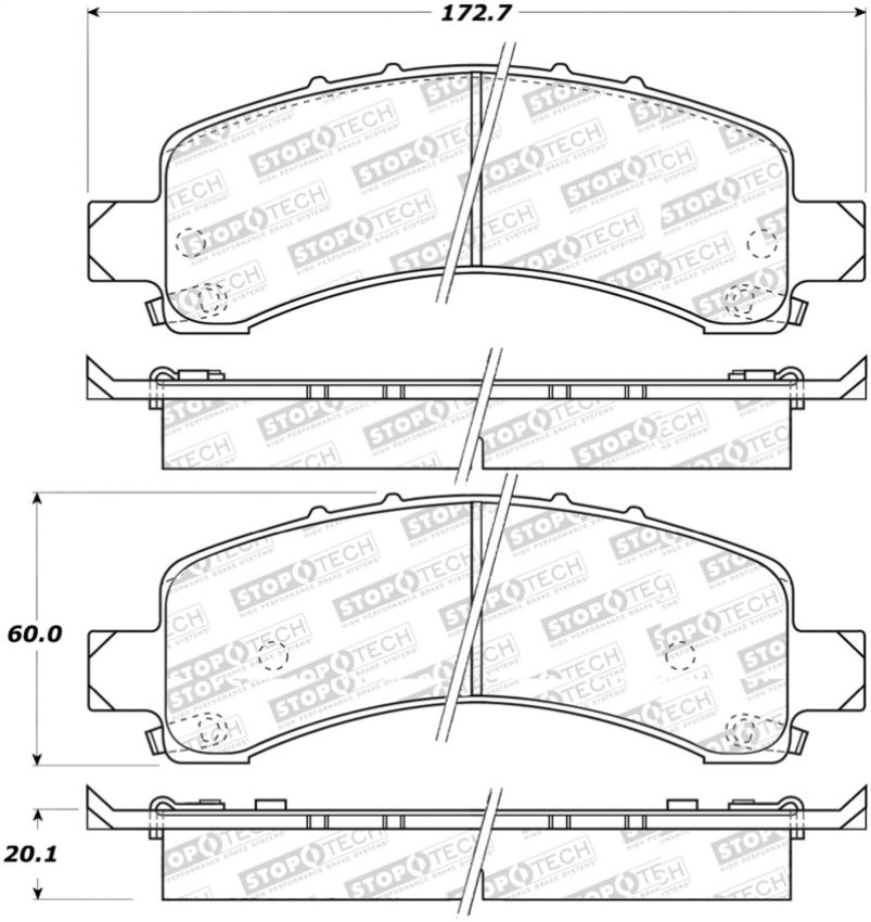 Stoptech 305.09740 Street Select Brake Pads