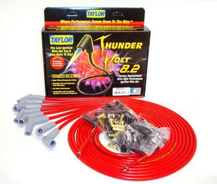 Taylor Cable 83253 Univ Thundervolt Plug Wire Set 135 deg Red